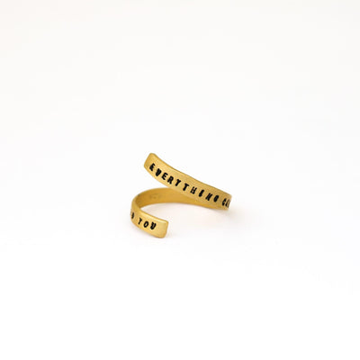 "Everything carries me to you" -Pablo Neruda Wrap Ring - ItemBear.com