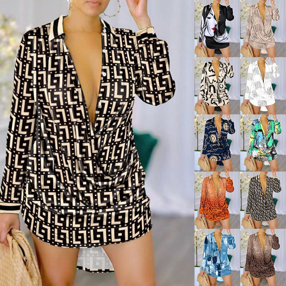 Fashion Autumn Shirt Dress - ItemBear.com
