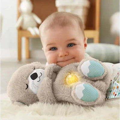 Fisher-Price Sound Machine Soothe 'n Snuggle Otter Portable Plush Baby Toy with Sensory Details Music Lights & Rhythmic Breathing Motion - ItemBear.com