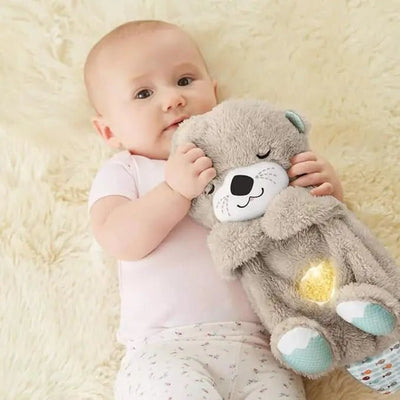 Fisher-Price Sound Machine Soothe 'n Snuggle Otter Portable Plush Baby Toy with Sensory Details Music Lights & Rhythmic Breathing Motion - ItemBear.com