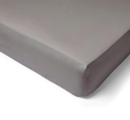 Fitted sheet Percale cap 30cm 140x190 pearl grey - ItemBear.com