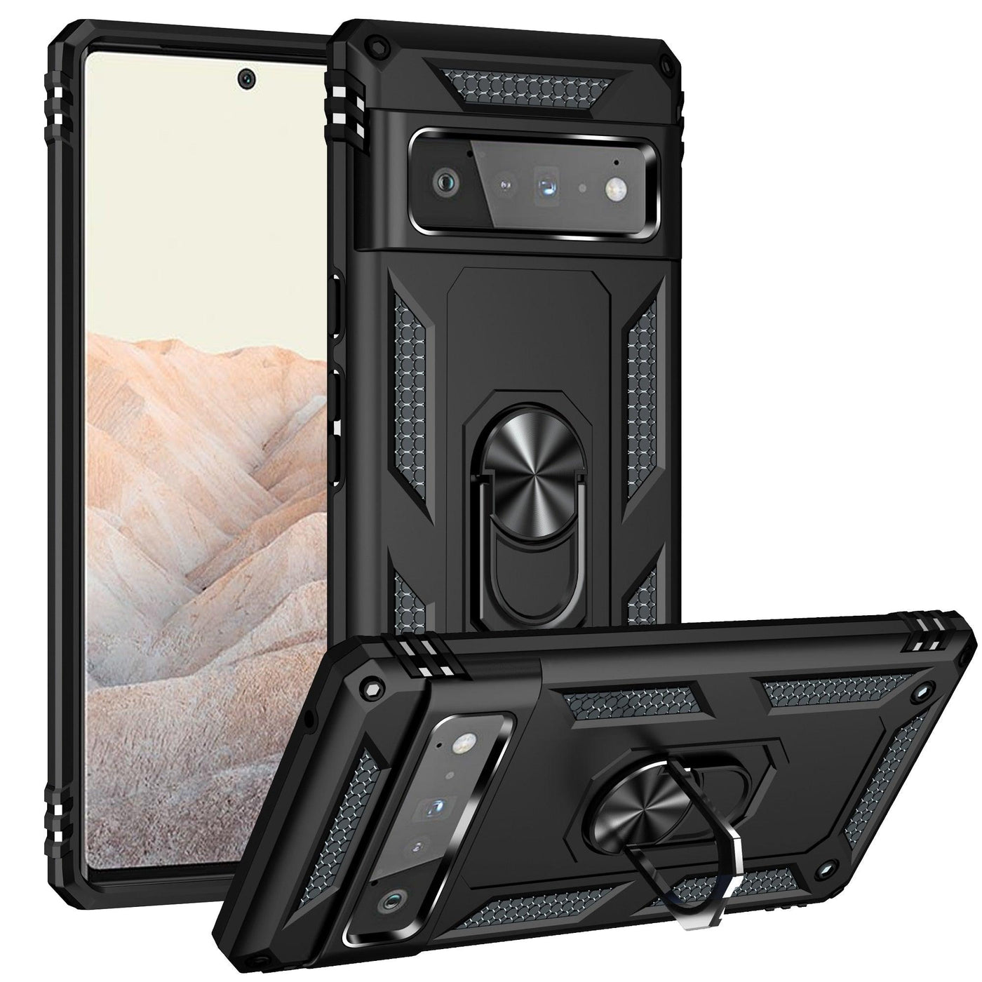 for Google Pixel 7 6 5 Pro Case, with Finger Ring Holder Kickstand, - Premium Other from AliExpress Winners - Just $21.39! Shop now at ItemBear.com
