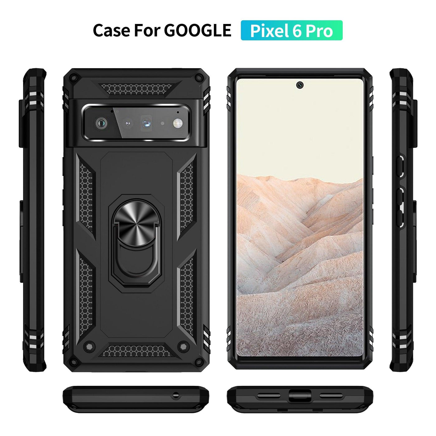 for Google Pixel 7 6 5 Pro Case, with Finger Ring Holder Kickstand, - Premium Other from AliExpress Winners - Just $21.39! Shop now at ItemBear.com