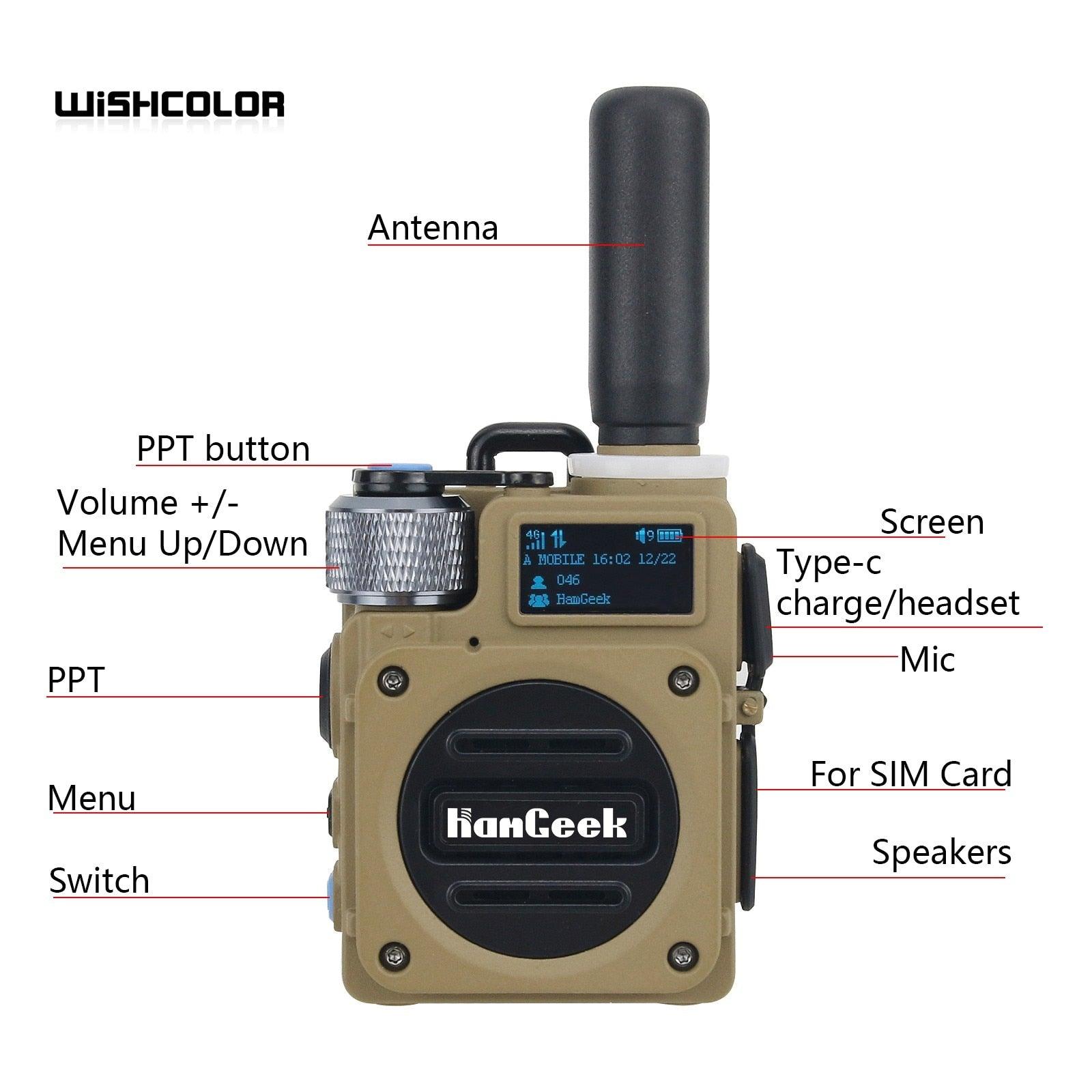G6 Walkie Talkie UHF Handheld Transceiver 5000KM 10W Wearable Two Way - ItemBear.com