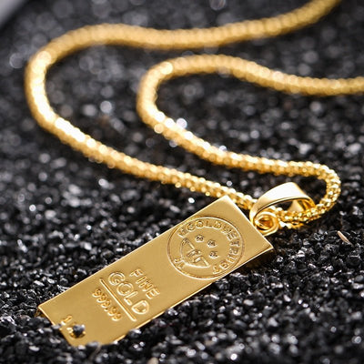 Gold Color Bar Necklace - ItemBear.com