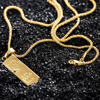 Gold Color Bar Necklace - ItemBear.com