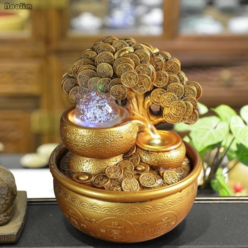Gold Money Tree Water Fountain Ornaments - ItemBear.com