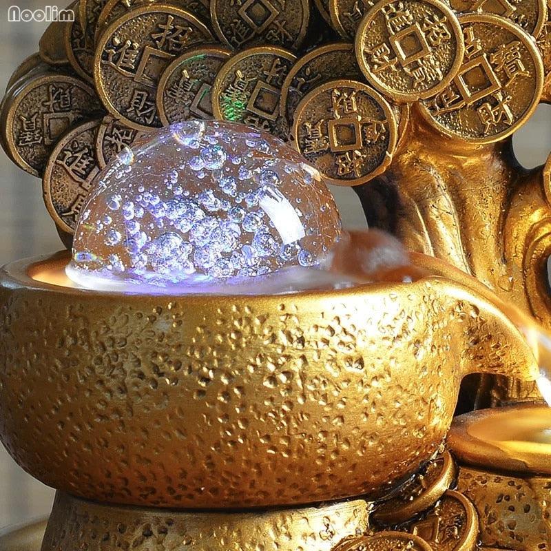 Gold Money Tree Water Fountain Ornaments - ItemBear.com