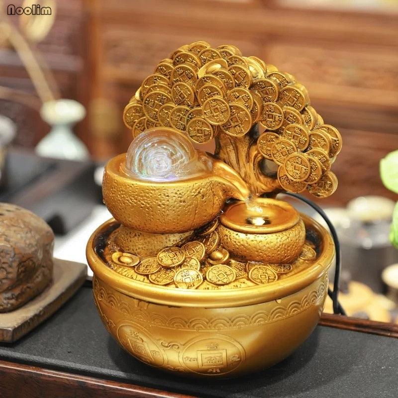 Gold Money Tree Water Fountain Ornaments - ItemBear.com
