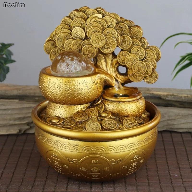 Gold Money Tree Water Fountain Ornaments - ItemBear.com