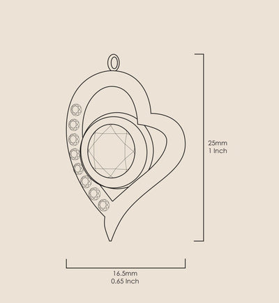 Gold Plated Silver Ana Bekoach Necklace Kabbalah Heart Pendant 24k Gold Inscribed - ItemBear.com