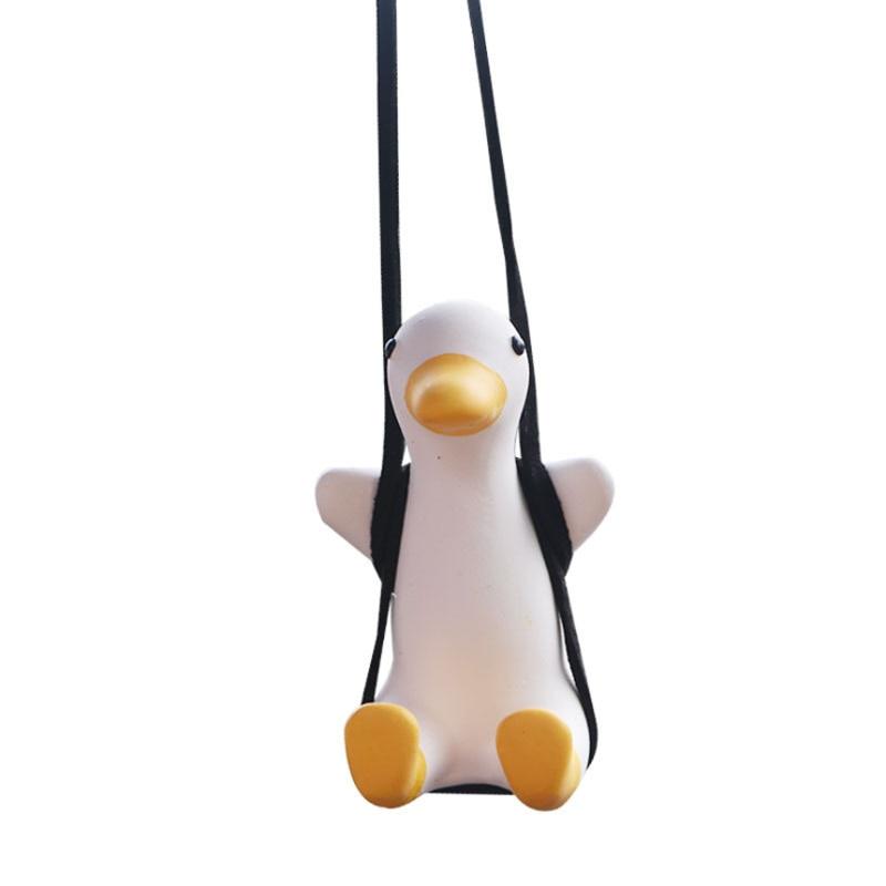 Gypsum Cute Anime Car Accessorie Swing Duck Pendant Auto Rearview Mirror Ornaments Birthday Gift Couple Accessorie Car Fragrance - ItemBear.com