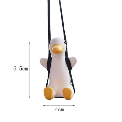Gypsum Cute Anime Car Accessorie Swing Duck Pendant Auto Rearview Mirror Ornaments Birthday Gift Couple Accessorie Car Fragrance - ItemBear.com