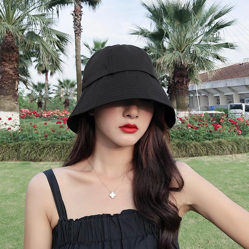 Hat female Korean version of the net red summer fisherman hat Japanese small INS bucket cap fashion retro sun sunside cap - ItemBear.com
