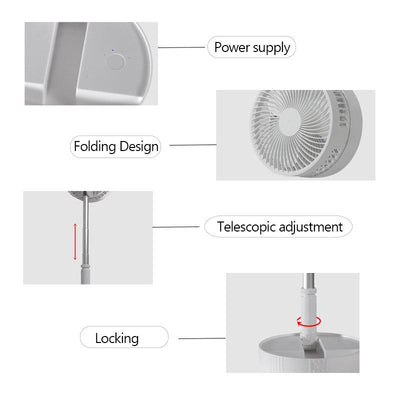 HATV Portable Fan USB Rechargeable - ItemBear.com