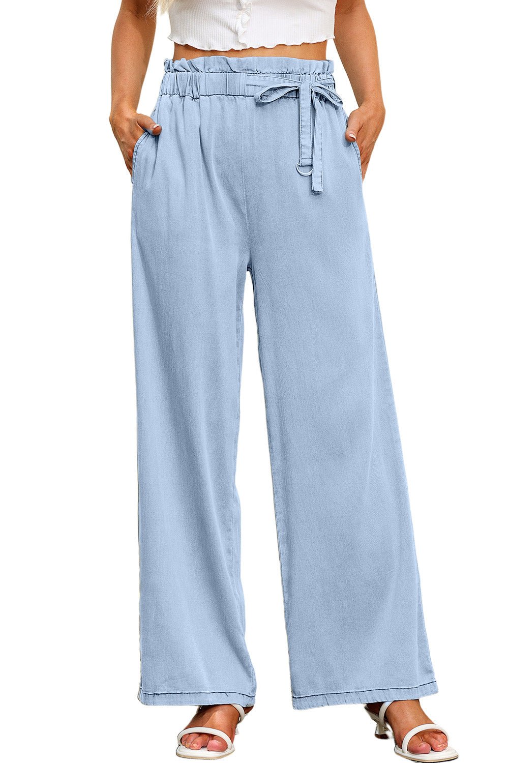 High Waist Pocketed Jeans - ItemBear.com