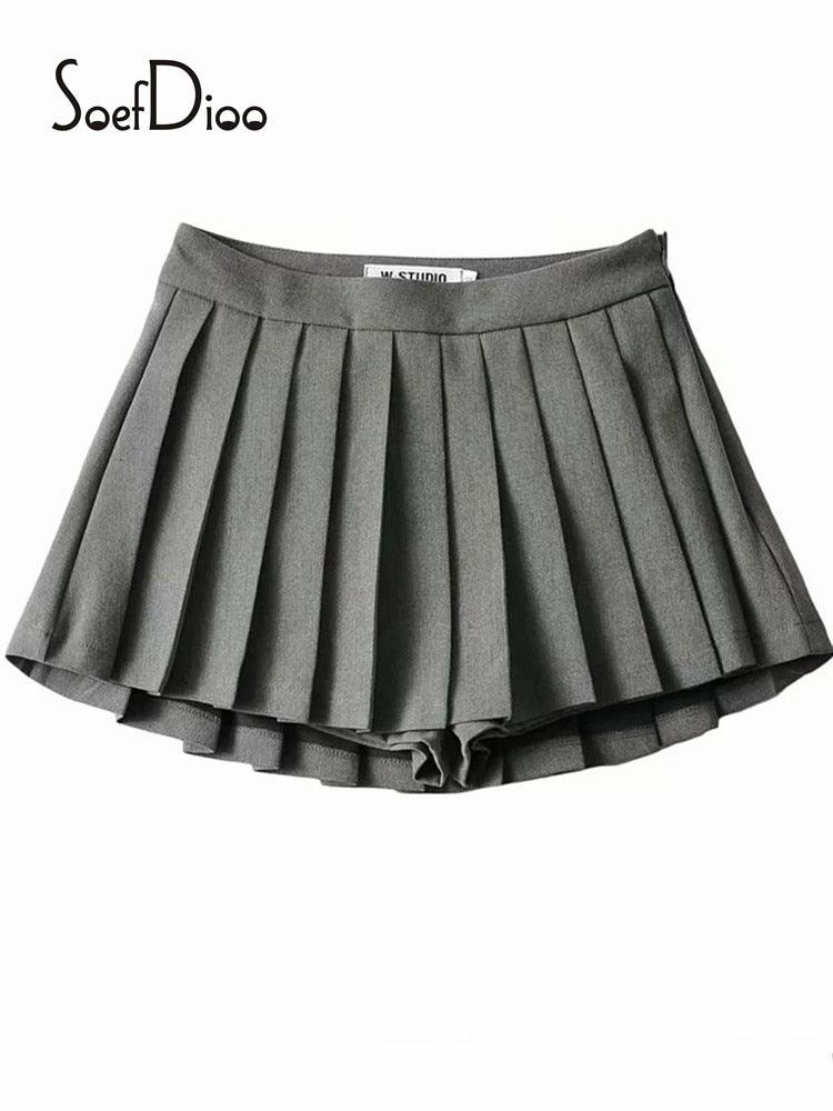 High Waist Side Zipper Skirt - ItemBear.com