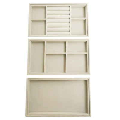 Hot Sales Fashion Portable Velvet Jewelry Ring Jewelry Display Organizer Box Tray Holder Earring Jewelry Storage Case Showcase - ItemBear.com