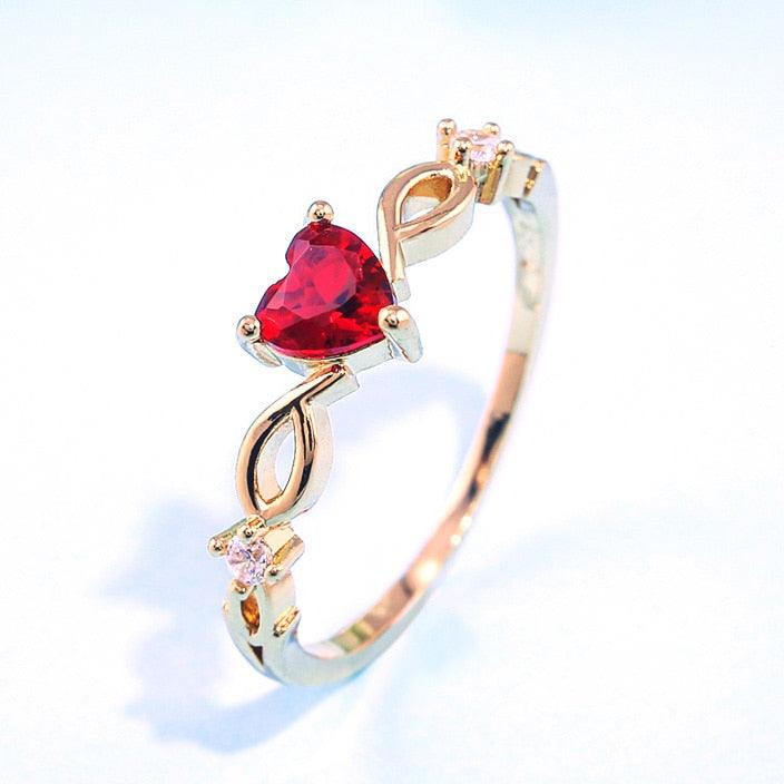 Huitan Simple Heart Ring - ItemBear.com