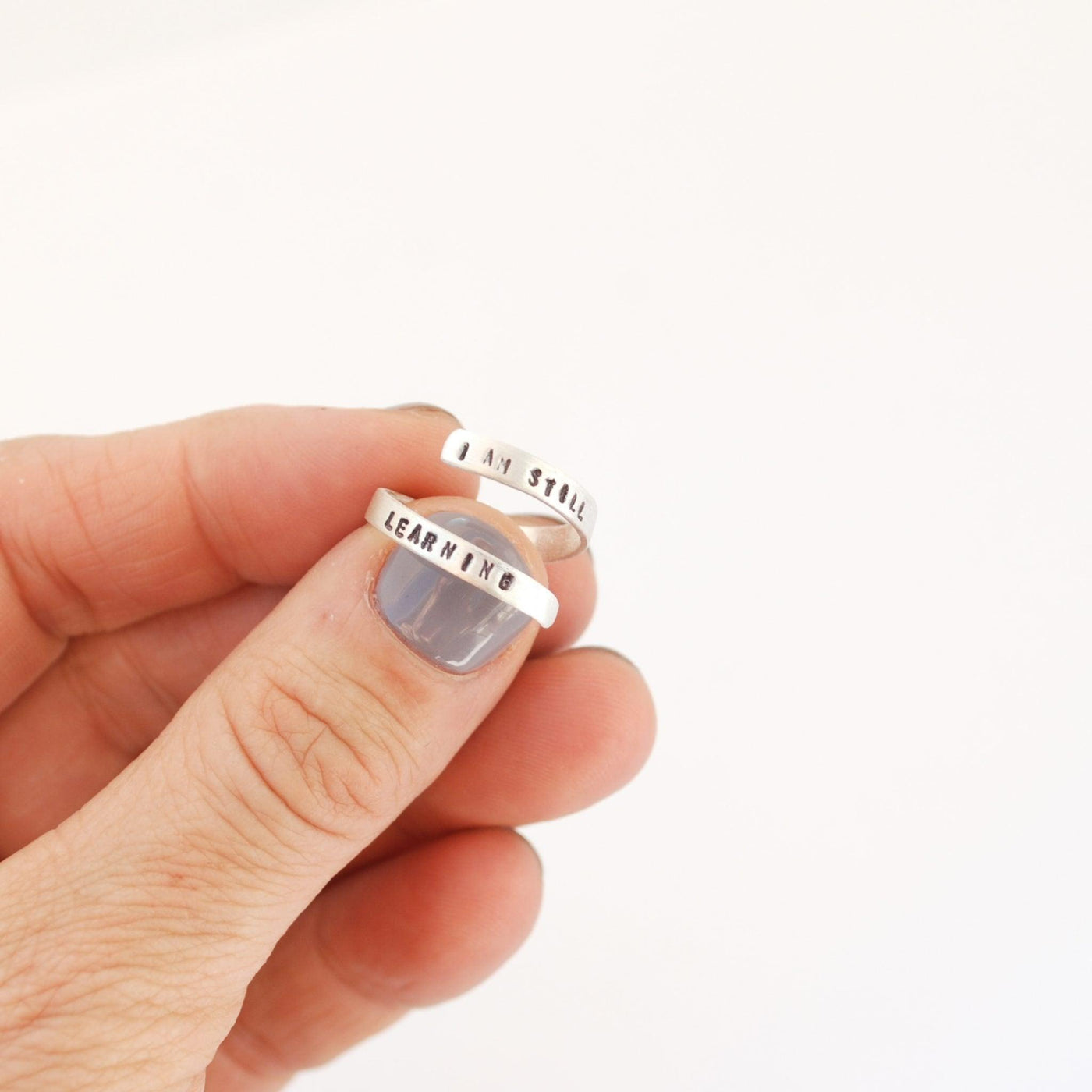 "I am Still Learning" -Michelangelo quote wrap ring - ItemBear.com