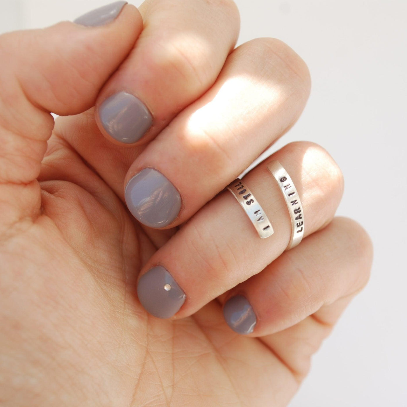 "I am Still Learning" -Michelangelo quote wrap ring - ItemBear.com