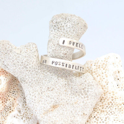 "I Dwell in Possibility" -Emily Dickinson wrap ring - ItemBear.com