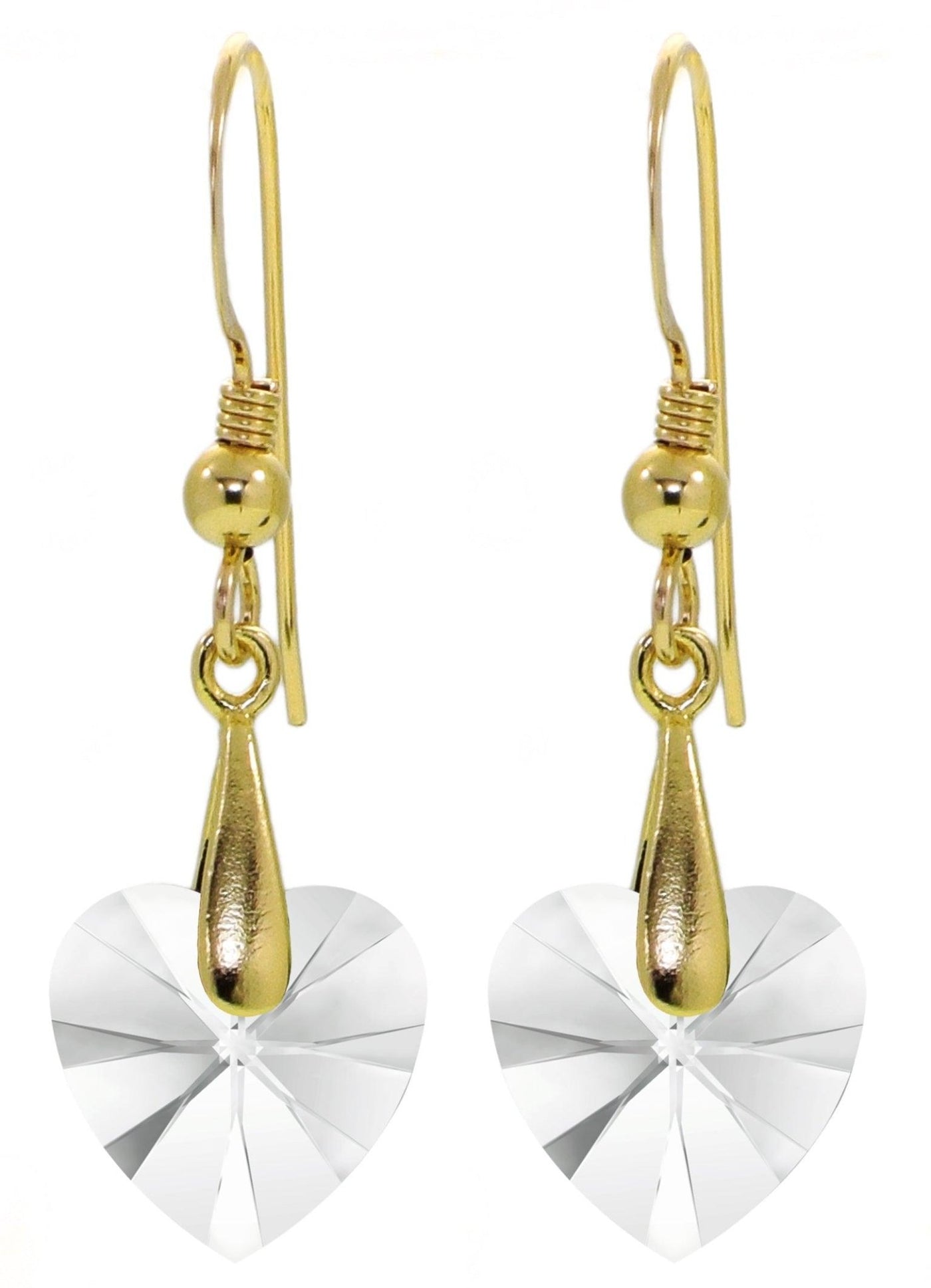 I Love You to the Moon and Back Necklace 24k Gold Inscribed and Crystal Heart Earrings - ItemBear.com