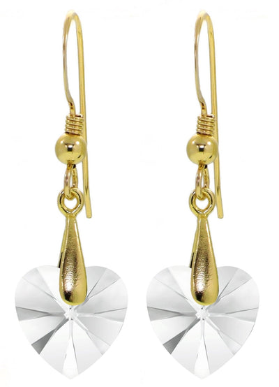 I Love You to the Moon and Back Necklace 24k Gold Inscribed and Crystal Heart Earrings - ItemBear.com