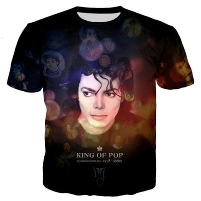 klassische Michael Jackson Men'S 3d Gedruckt T-Shirt Unisex Hip Hop Streetwear Sommer Casual Top Pop Musik König Muster - ItemBear.com
