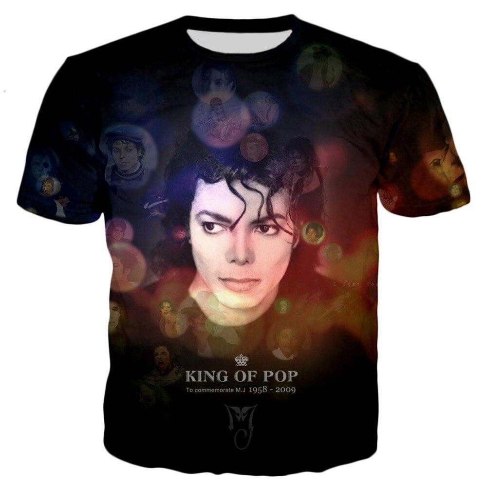 klassische Michael Jackson Men'S 3d Gedruckt T-Shirt Unisex Hip Hop Streetwear Sommer Casual Top Pop Musik König Muster - ItemBear.com