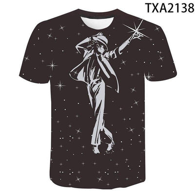 klassische Michael Jackson Men'S 3d Gedruckt T-Shirt Unisex Hip Hop Streetwear Sommer Casual Top Pop Musik König Muster - ItemBear.com