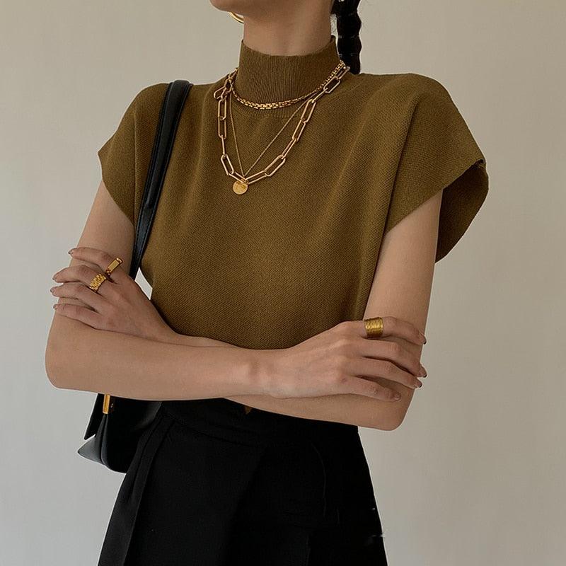 Knitted Vest Shirt - ItemBear.com