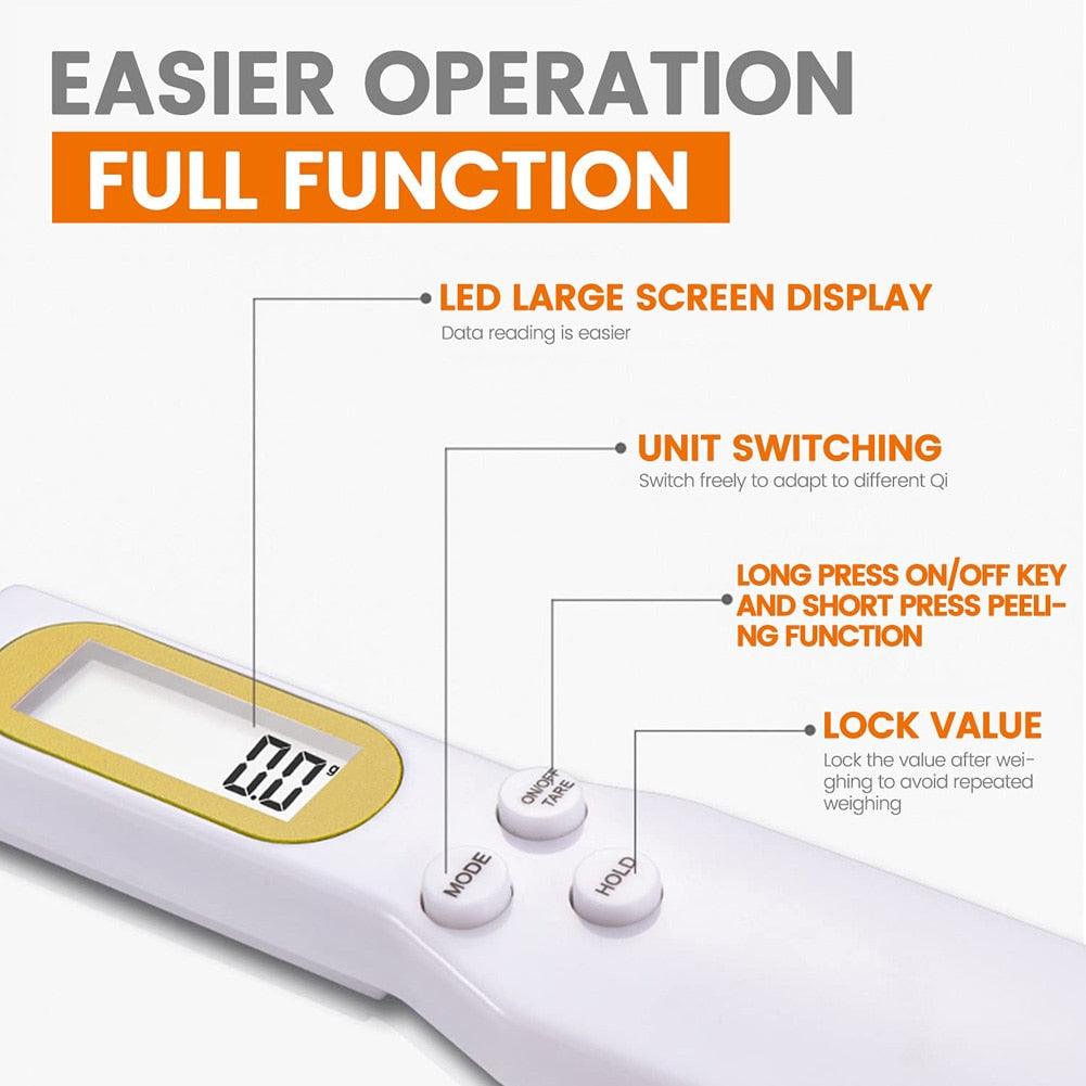 LCD Digital Kitchen Scale Electronic Cooking Food Weight Measuring Spoon 500g 0.1g Coffee Tea Sugar Spoon Scale Kitchen Tool - ItemBear.com