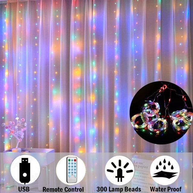 LED Garland Curtain Lights - Premium  from ItemBear.com - Just $34! Shop now at ItemBear.com