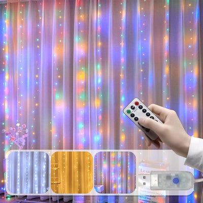 LED Garland Curtain Lights - Premium  from ItemBear.com - Just $34! Shop now at ItemBear.com