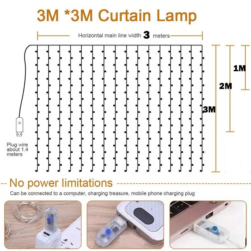 LED Garland Curtain Lights - Premium  from ItemBear.com - Just $34! Shop now at ItemBear.com