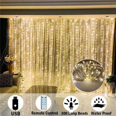 LED Garland Curtain Lights - Premium  from ItemBear.com - Just $34! Shop now at ItemBear.com