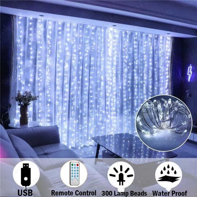 LED Garland Curtain Lights - Premium  from ItemBear.com - Just $34! Shop now at ItemBear.com