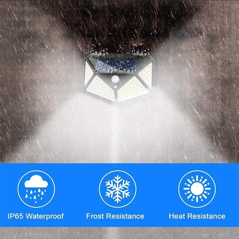 LED Solar Wall Lamp All Sides Luminous Solar Induction Lamp Human Courtyard Wall Lamp Waterproof Stairs Outdoor Light - ItemBear.com
