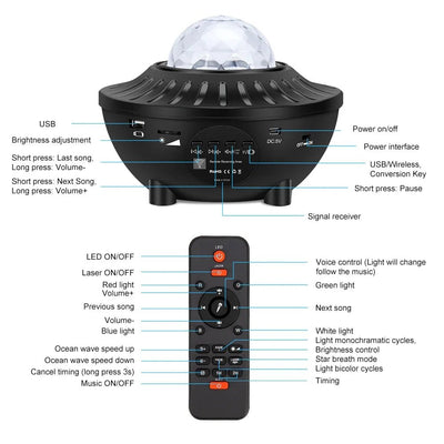LED Star Galaxy Projector Lamp - ItemBear.com