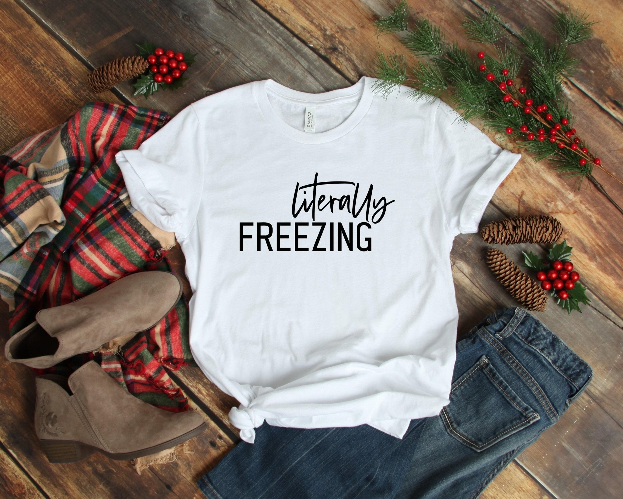 Literally Freezing Shirt, Christmas Shirt - ItemBear.com