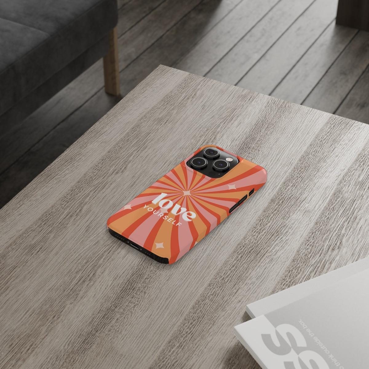 Love Yourself Positive Message Slim Case for iPhone 14 Series - ItemBear.com