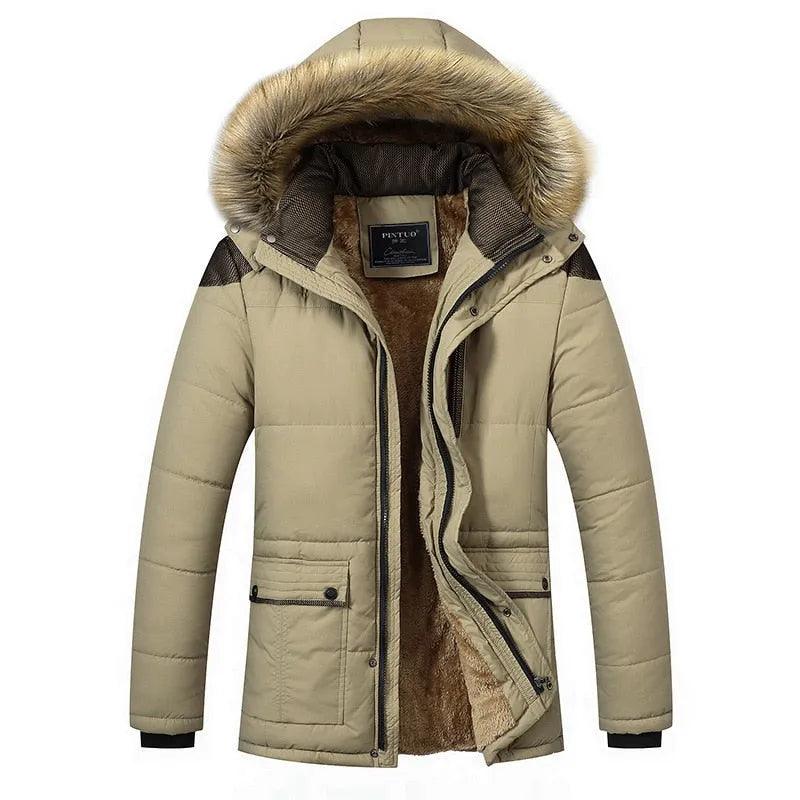 M-5XL Fur Collar Hooded Men Winter Jacket 2023 New Fashion Warm Wool Liner Man Jacket and Coat Windproof Male Parkas casaco - ItemBear.com