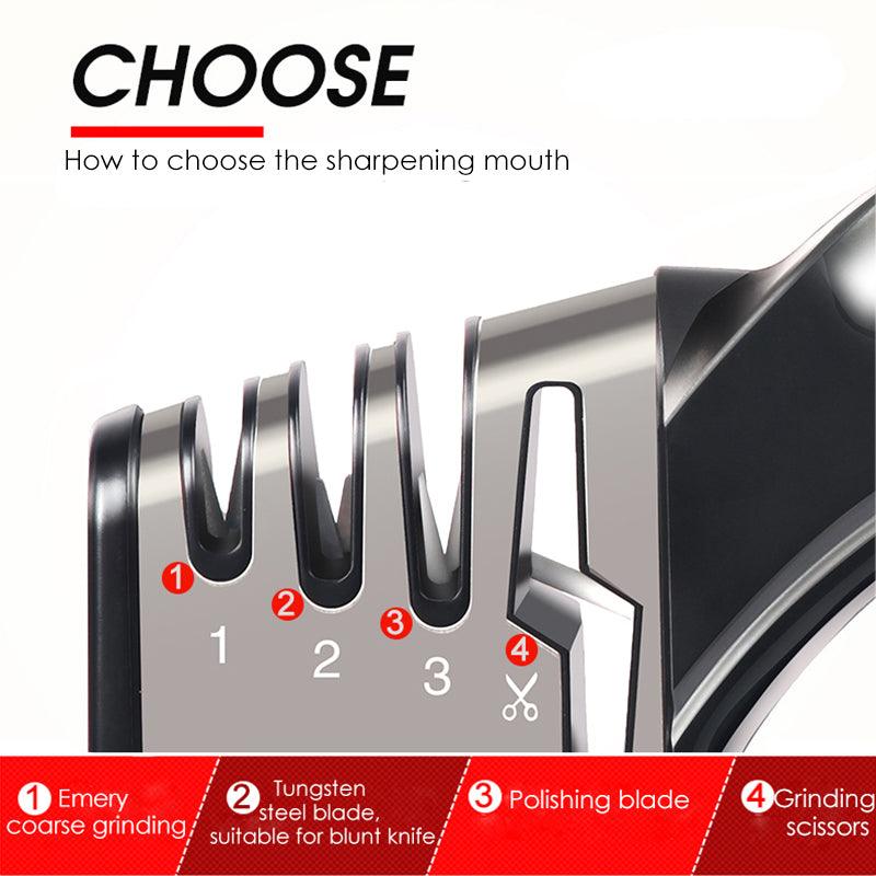 Manual Kitchen Four-In-One Sharpener - ItemBear.com