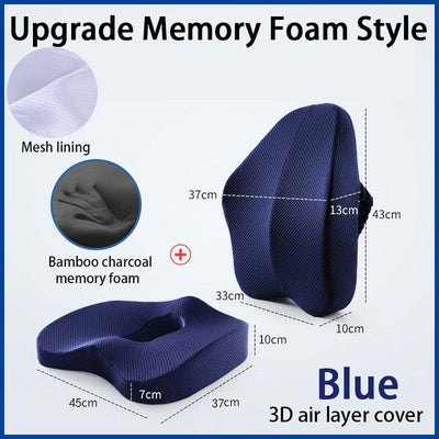 Memory Foam Seat Cushion and Orthopedic Pillow - ItemBear.com