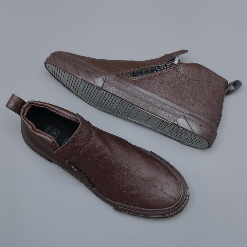 Men Vulcanized Leather Loafer Shoes - ItemBear.com