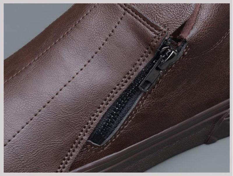 Men Vulcanized Leather Loafer Shoes - ItemBear.com