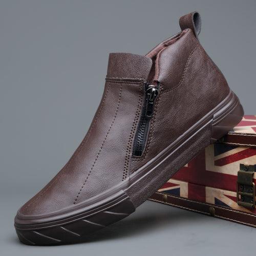 Men Vulcanized Leather Loafer Shoes - ItemBear.com