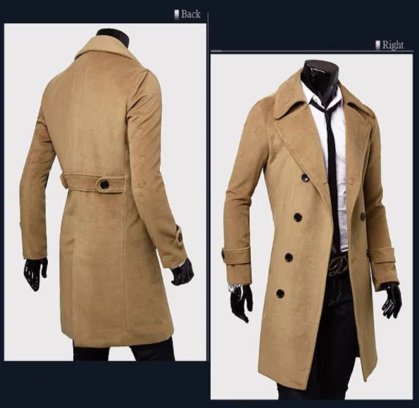 Men's Long Trench Coat - ItemBear.com