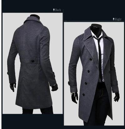 Men's Long Trench Coat - ItemBear.com